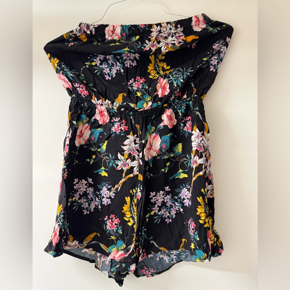 H&M Floral Black Jumpsuit size (US) 10